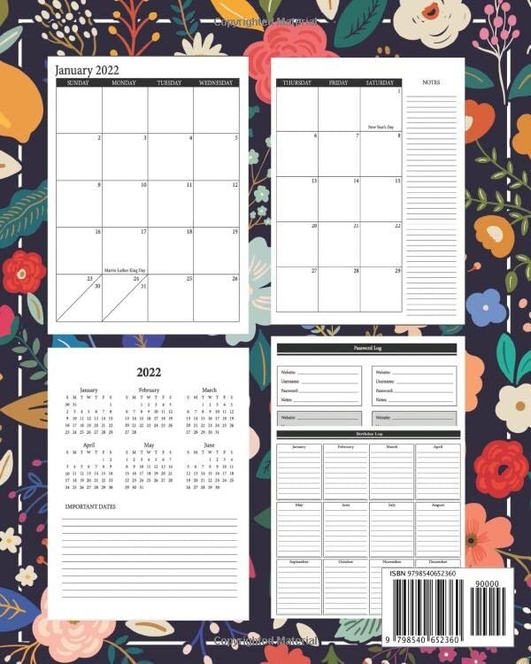 2022-2026 Monthly Planner 5 Years- Make It Happen Today: 60 Months Yearly Planne