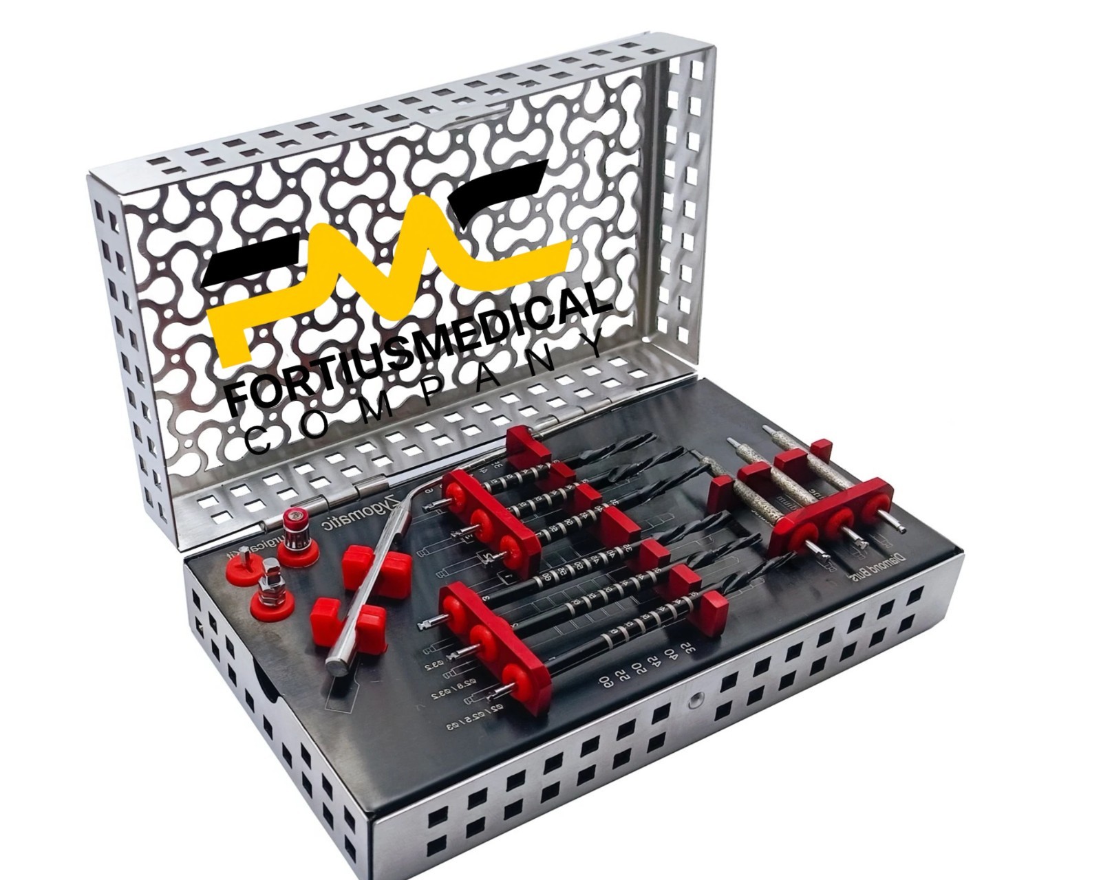 Zygoma 14Pcs Zygomatic Dental Implant Kit Titanium Coated Surgical Drill Set