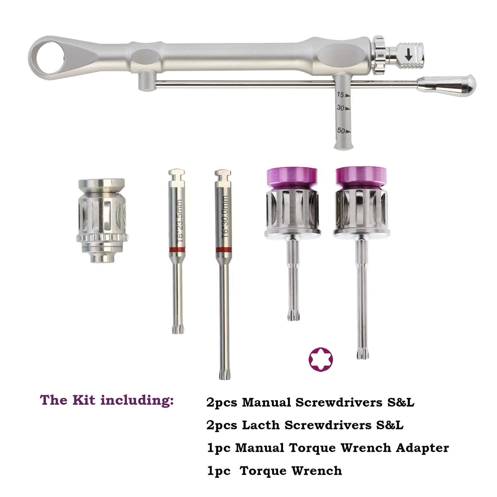 Implant Straumann SCS Screwdrivers Torque Wrench Manual Drivers Latch Adapter