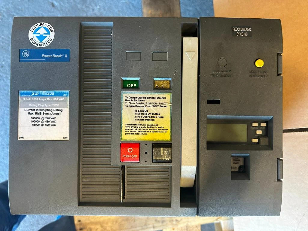 GE SSF16B208 Power Break II Circuit Breaker 1600A Frame 800A Trip 600V Fixed