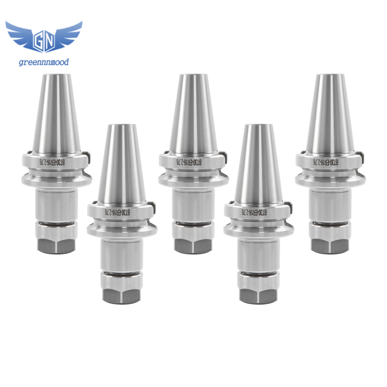 5 Pack BT30 ER16 2.76″ 70mm Precision Collet Chuck Holder Balance to 12000RPM