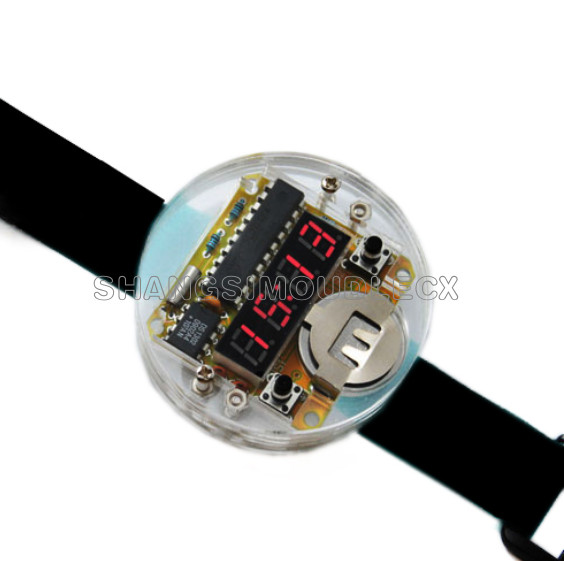 DIY Electronic Kit Single Chip LED Digital Watch DIY Soldering Project Practice