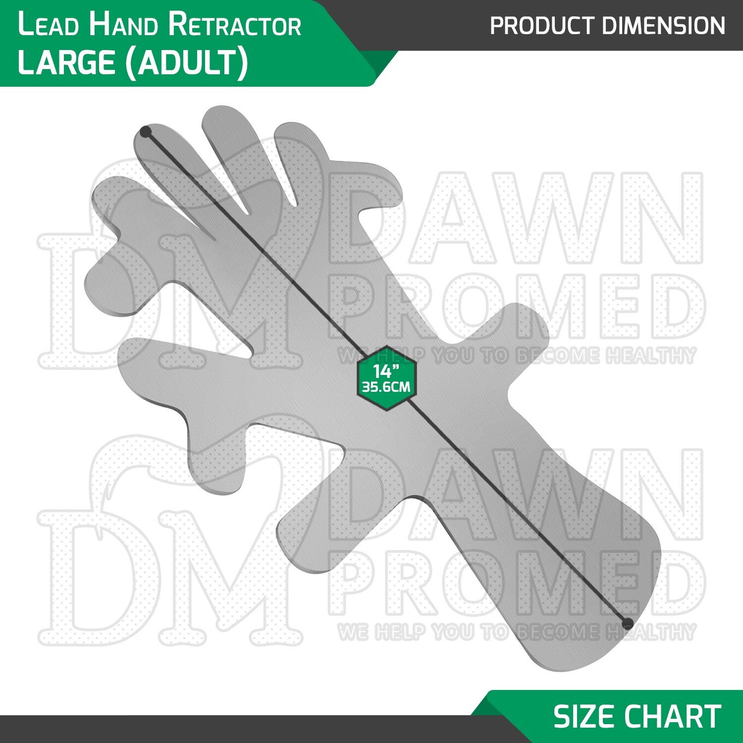 Lead Hand Retractor Large (Adult) 14″ Orthopedic Surgical Instruments German Gr