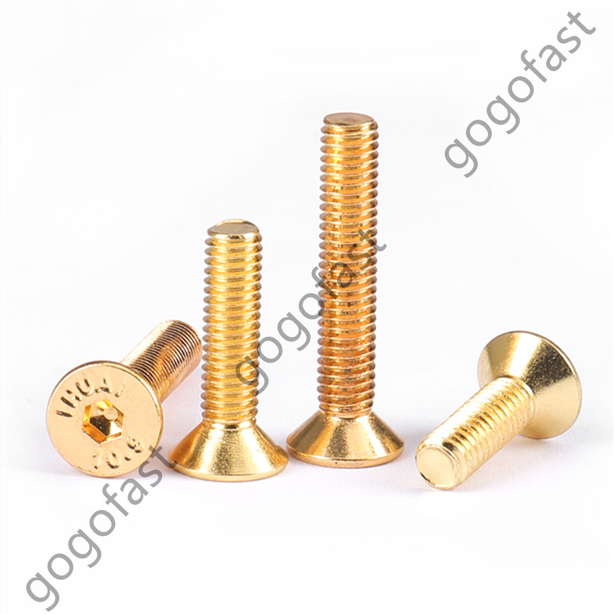 M2 M2.5 M3 M4 M5 M6 M8 Titanium Plated Gold Countersunk Hex Socket Head Screws