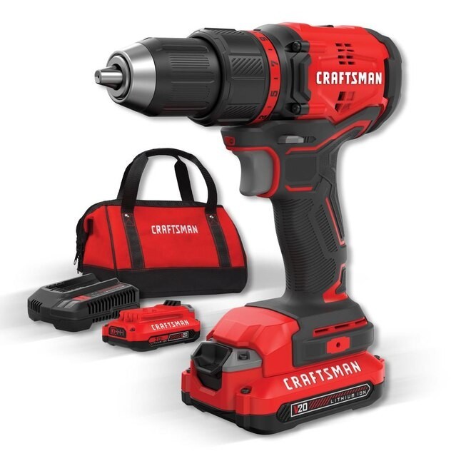 New Craftsman Drill Driver Kit : CMCD710C2 20V MAX Li-Ion 1/2″