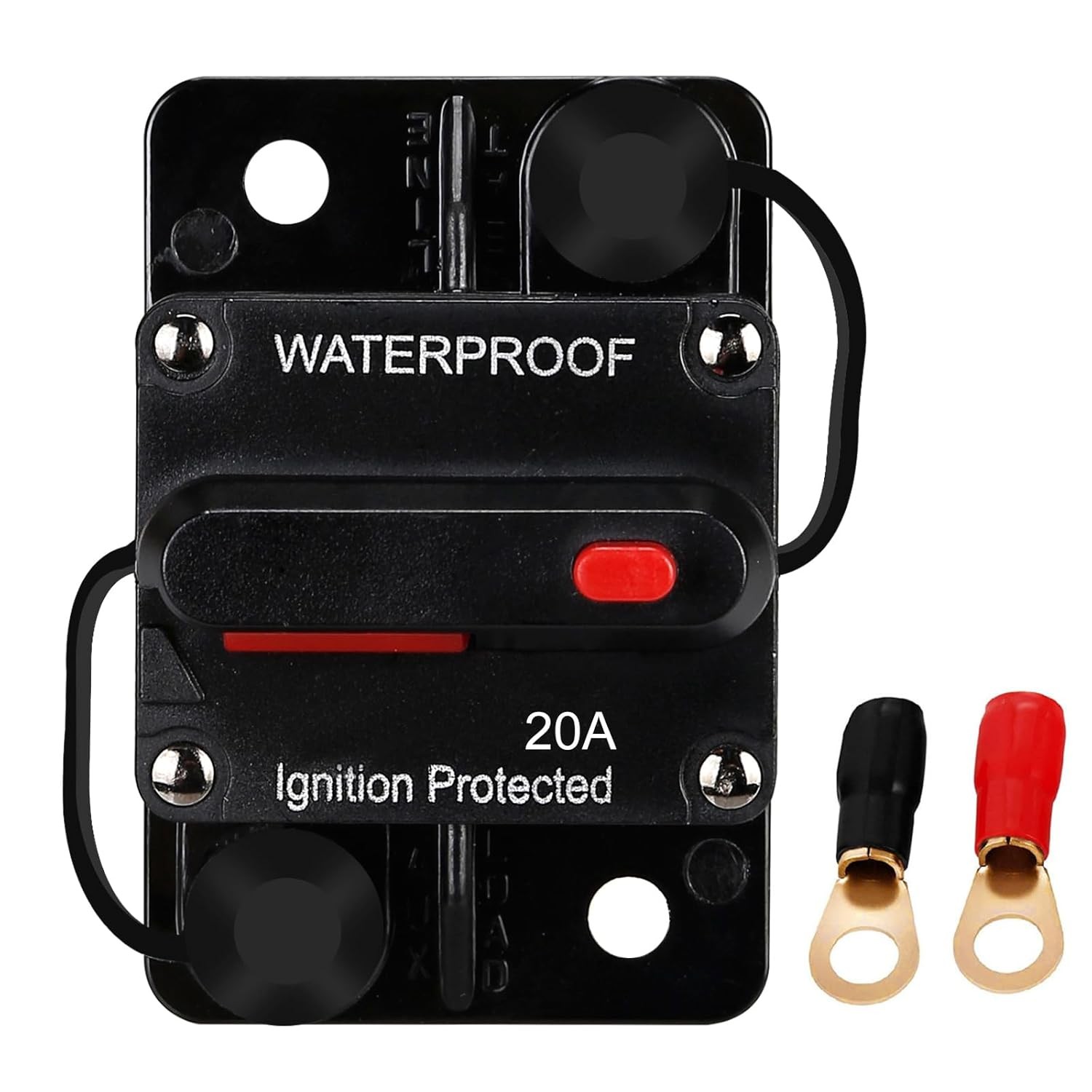 20 Amp Audio Circuit Breaker,12V-48V DC Fuse Holder,30-300A Breaker Switch,Inlin