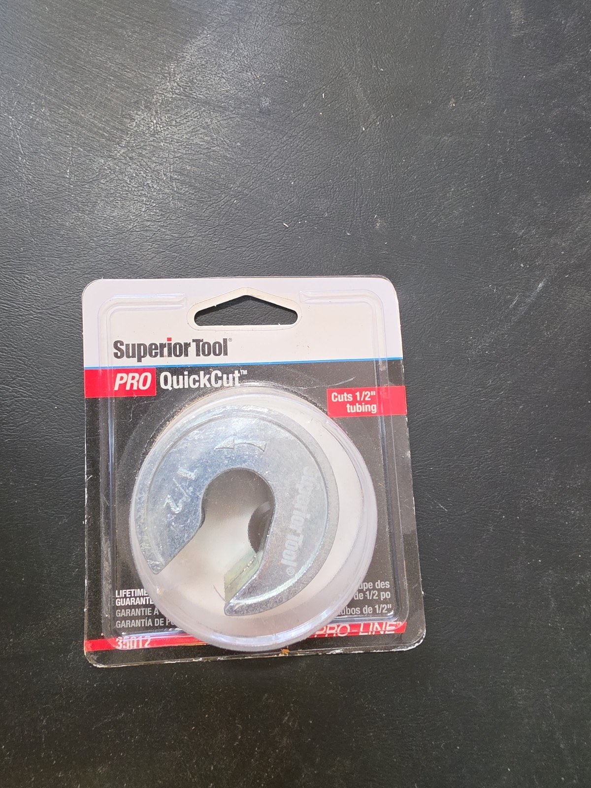 Superior Tool 35012 Zinc Black/Silver Single Handed Pipe Cutter 1/2 Dia. in.