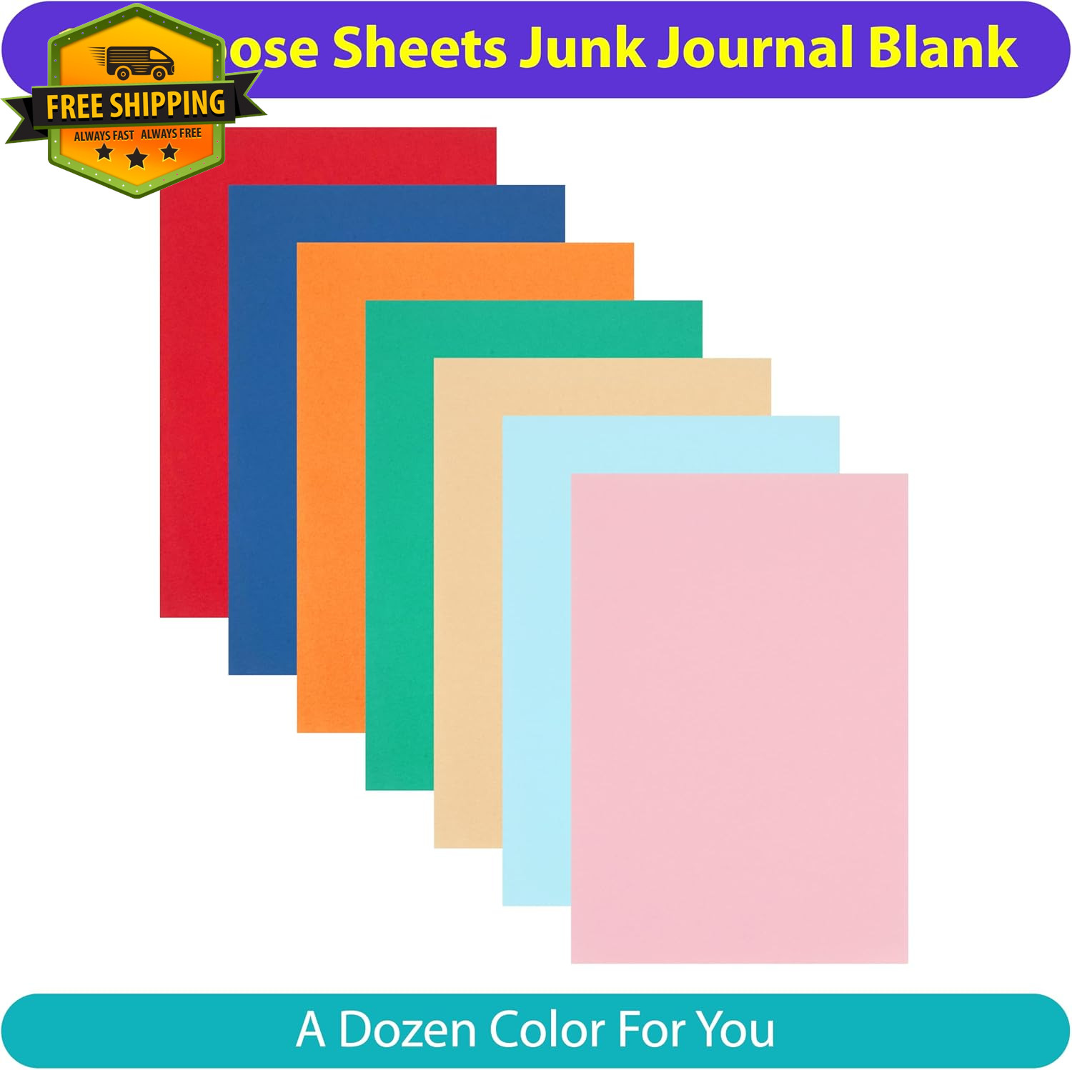 Junk Journal Loose Leaf Paper 100 Sheets 8.5×5.5in Vintage Scrapbook A5 Set