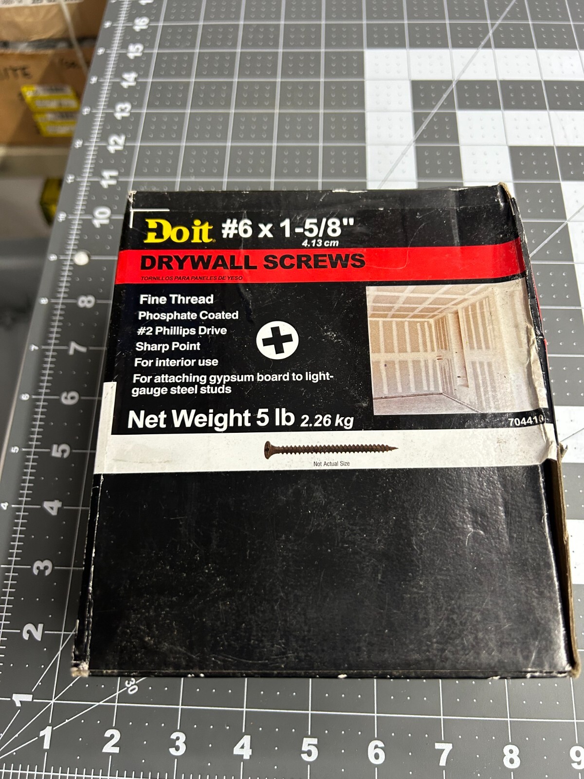 NOS 5-pounds LB Do It Best #6 x 1-5/8″ Fine Thread Phillips Head Drywall Screws