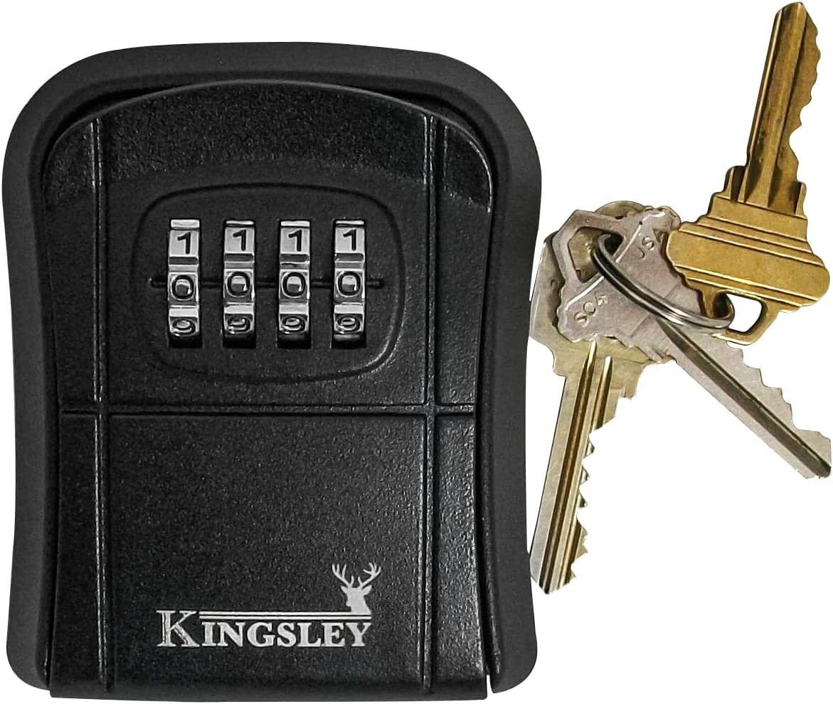 Kingsley QCH-807 Water Resistant Realtor Key Lock Box for AirBnB, Spare Keys