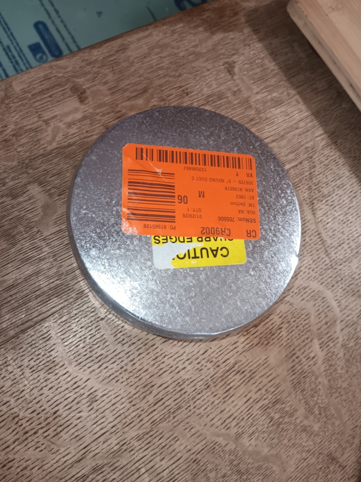 5 In. round HVAC Duct Cap by Master Flow L- DC5