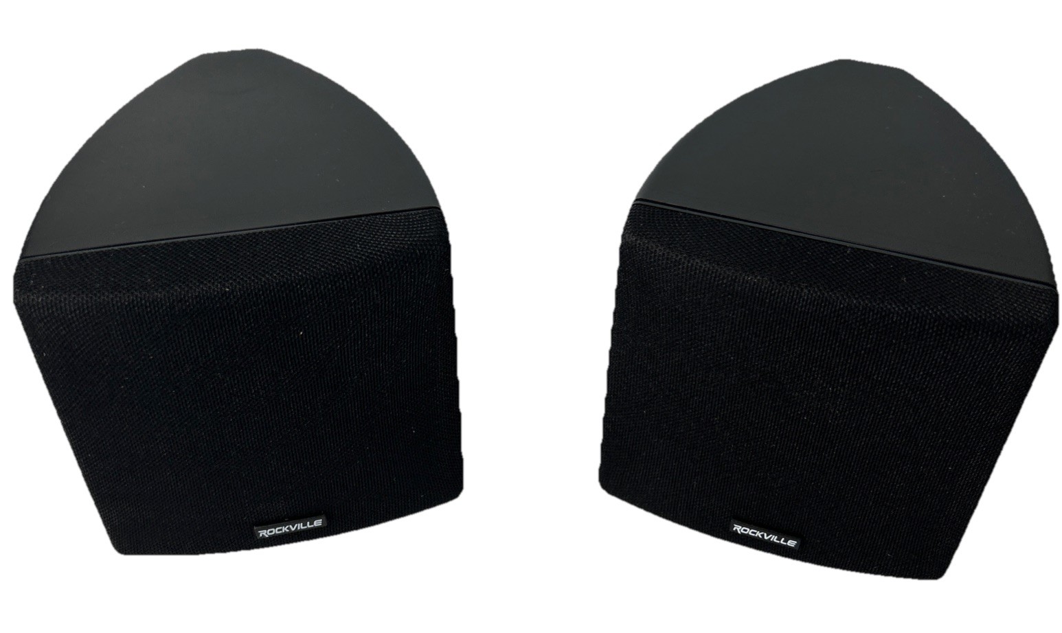 Cube by Rockville Pair of 3.5″ Black Commerical 70v Swivel Wall Mount Speakers