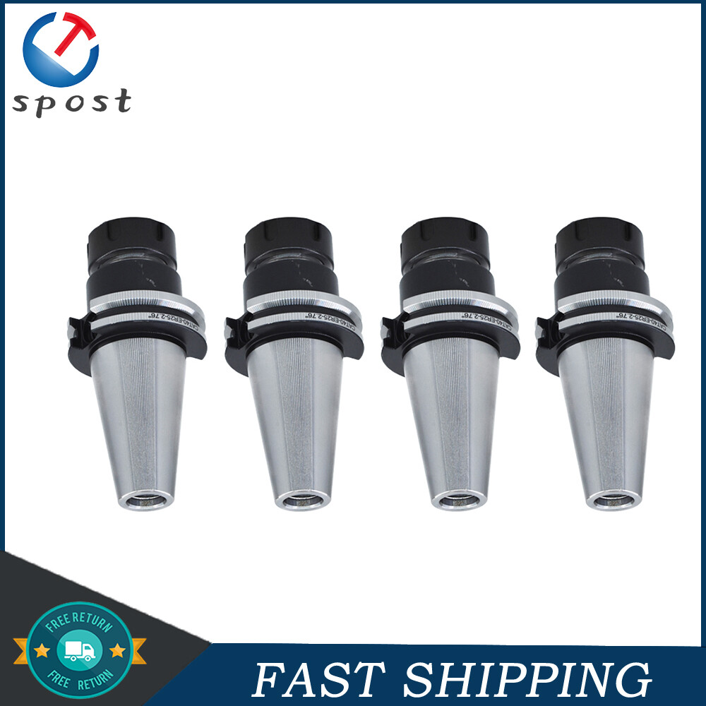  CAT40 4Pcs ER25 Collet Chuck W. 2.76″ Gage Length Chucks Tool Holder Set