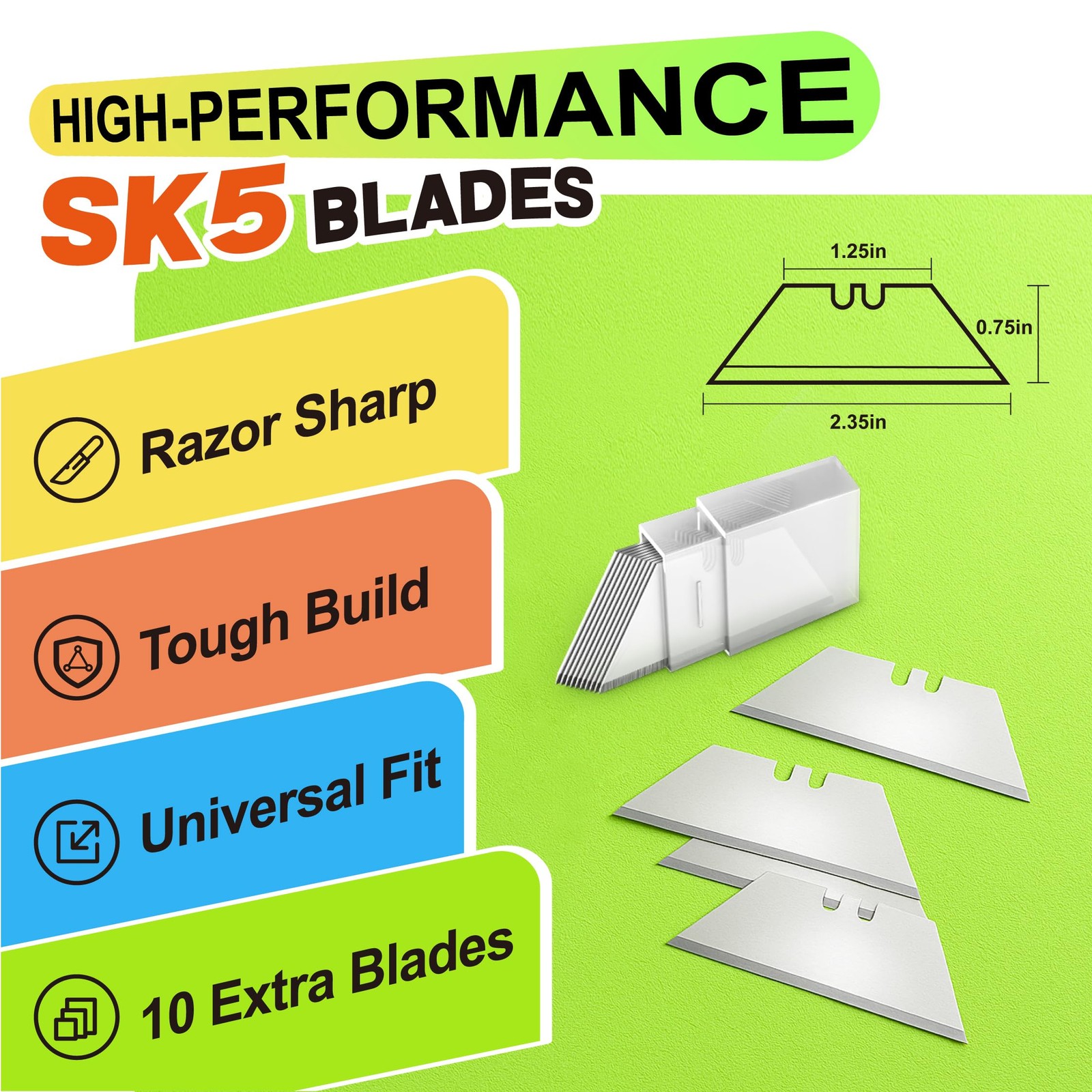 Utility Knife, 4 Pcs Colorful Box Cutter with 10 SK5 Blades, Paper Craft Tool…
