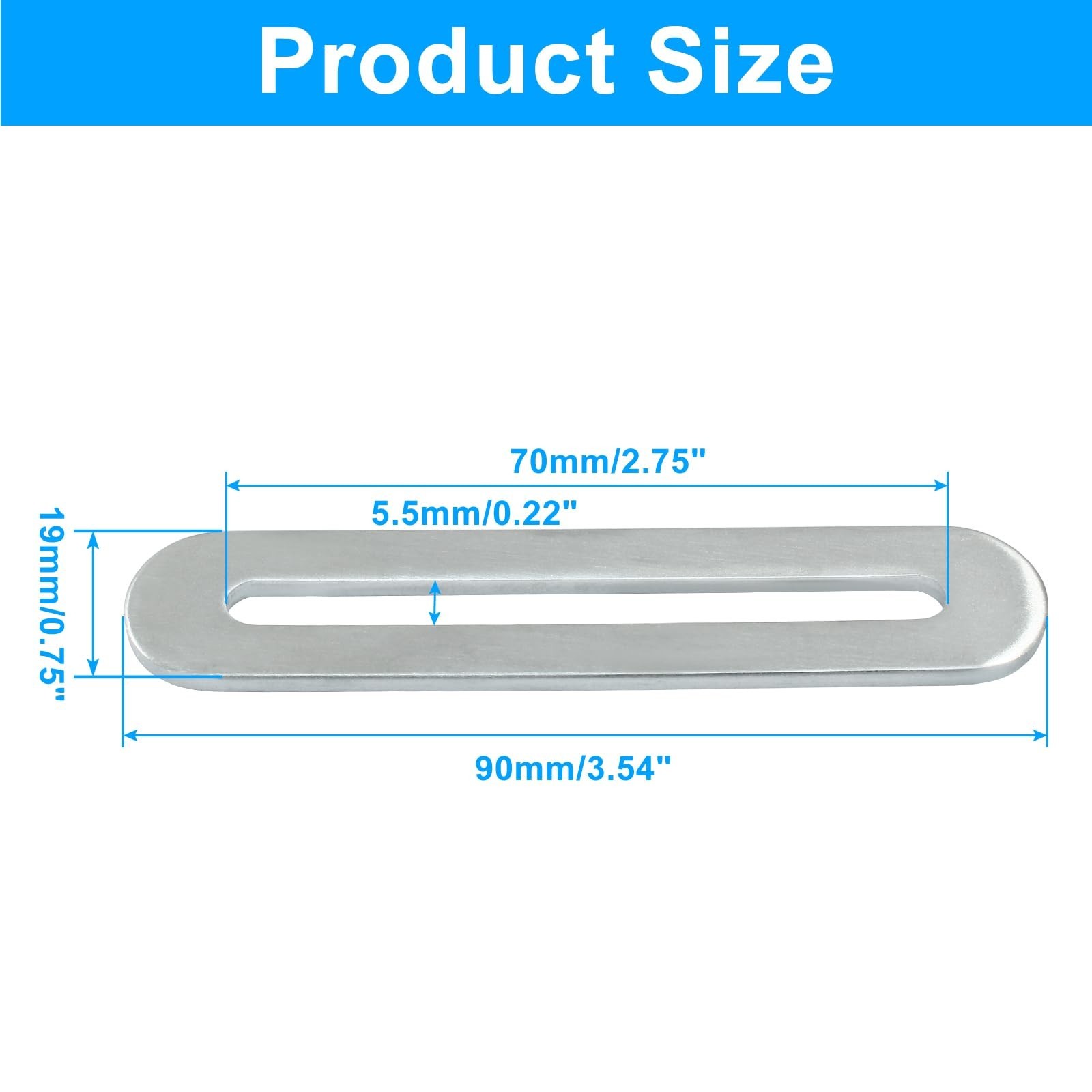 8 Pcs Adjustable Flat Mending Plate with Slot 90mm/3.54 Inch Straight Adjusta…