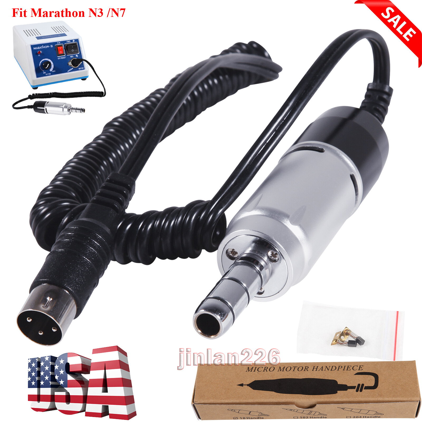Dental Micro Motor E-Type Connector High Speed Handpiece Standard 35K rpm US