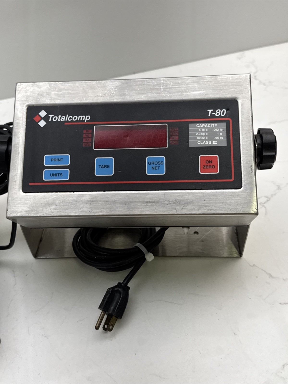 Doran Scales Stainless Steel Digital Scale 7005 P Base Totalcomp T-80 5 Lb