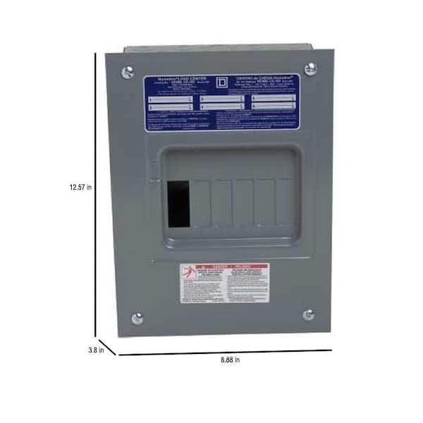Indoor Main Lug Load Center 100 Amp Electrical Sub-Panel Box 6 Space 12 Circuit