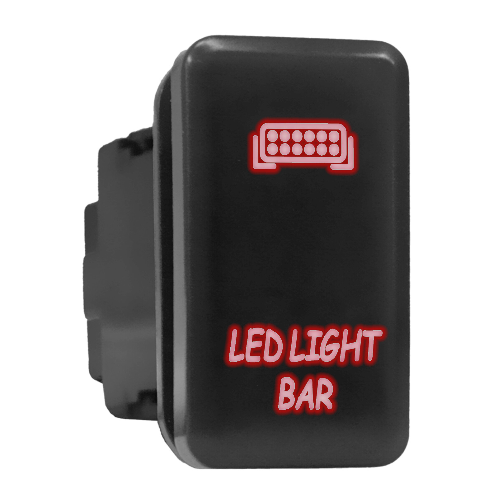 LED LIGHT BAR – Red Backlit Push In Switch 1.54″x 0.83″ (Fit: Toyota)