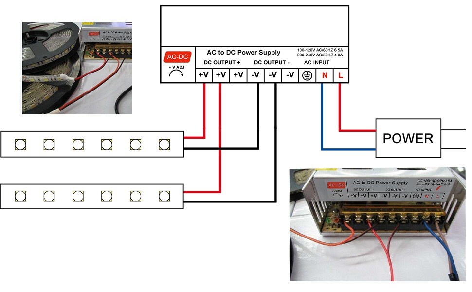 AC 110V/220V to DC 12V 30A 360W Universal Regulated Switching Power Supply