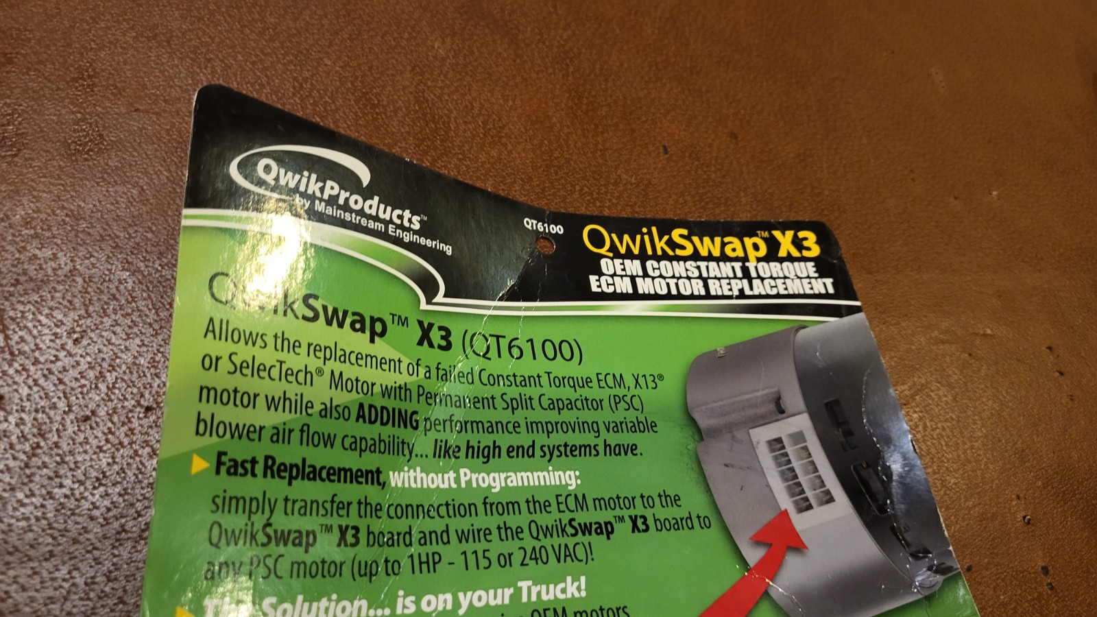 QT6100 NEW – QwikSwap X3 115/240 V Universal ECM Blower Motor Replacement Board