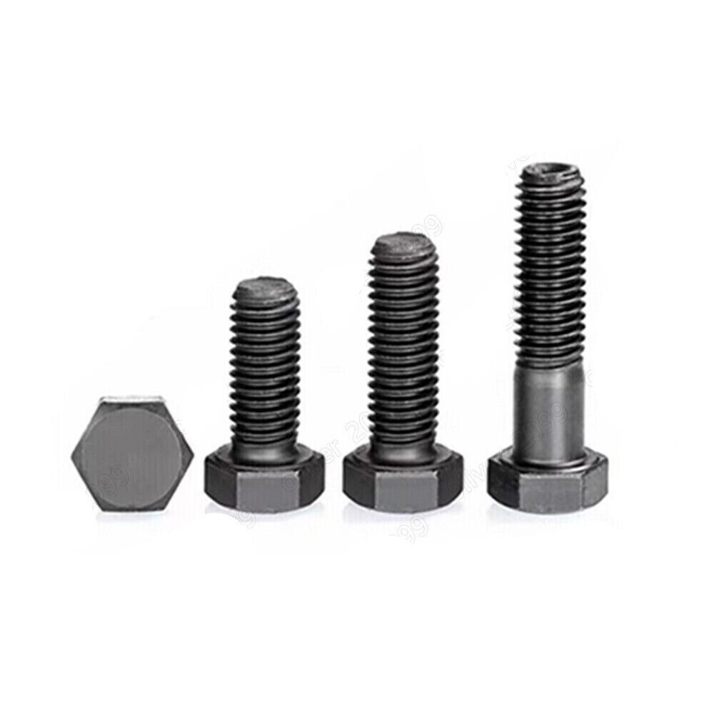 M11 Black 8.8 Steel Hexagon Head Bolts Screws Pitch 1.25/1.75