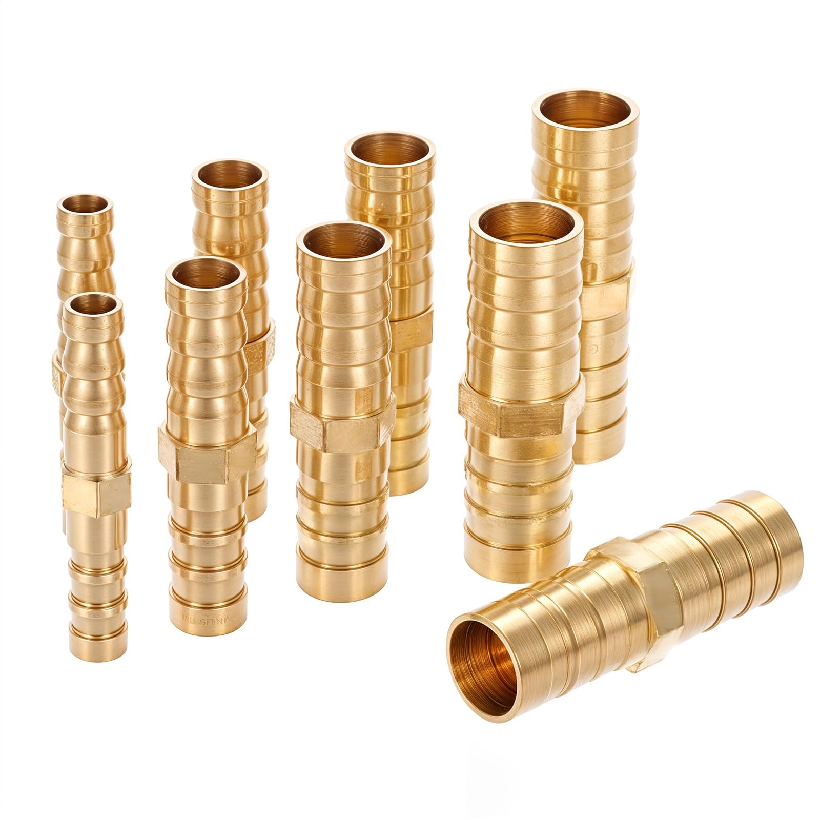 22Pcs Brass Barbed Hose Fittings, 1/4″ 5/16″ 3/8″ 1/2″ (6mm/8mm/10mm/12mm) Ho…