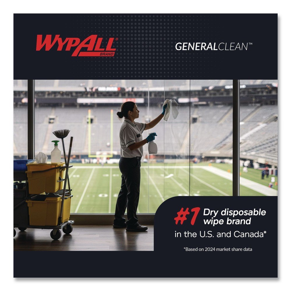WypAll 34865 X60 12.5″ x 13″ 1/4 Fold General Clean Cloths (76/Bx, 12 Bx/Ct) New