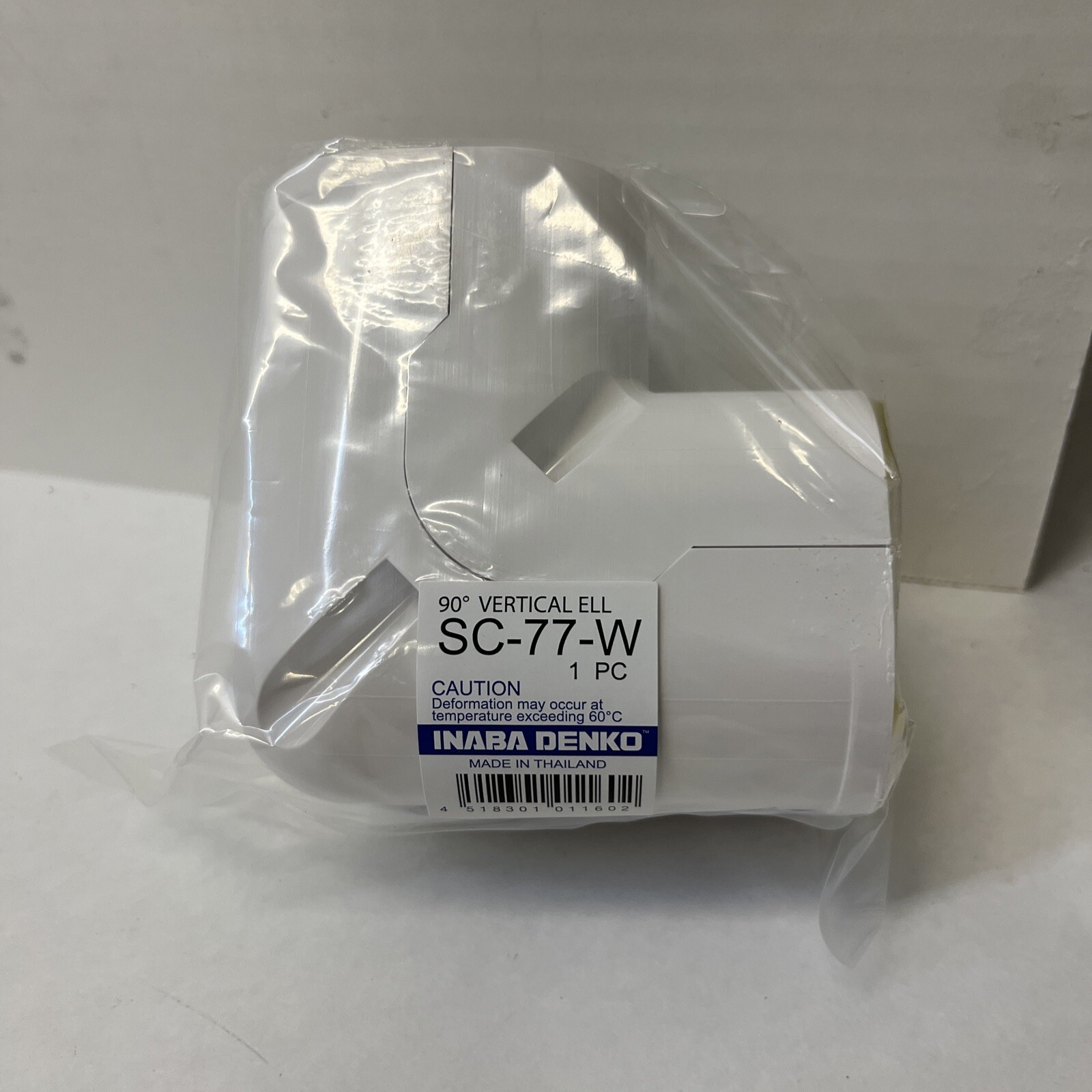INABA DENKO SC-77-W ELBOW; SLIMDUCT 90 DEG. VERTICAL ELBOW Box Of 10