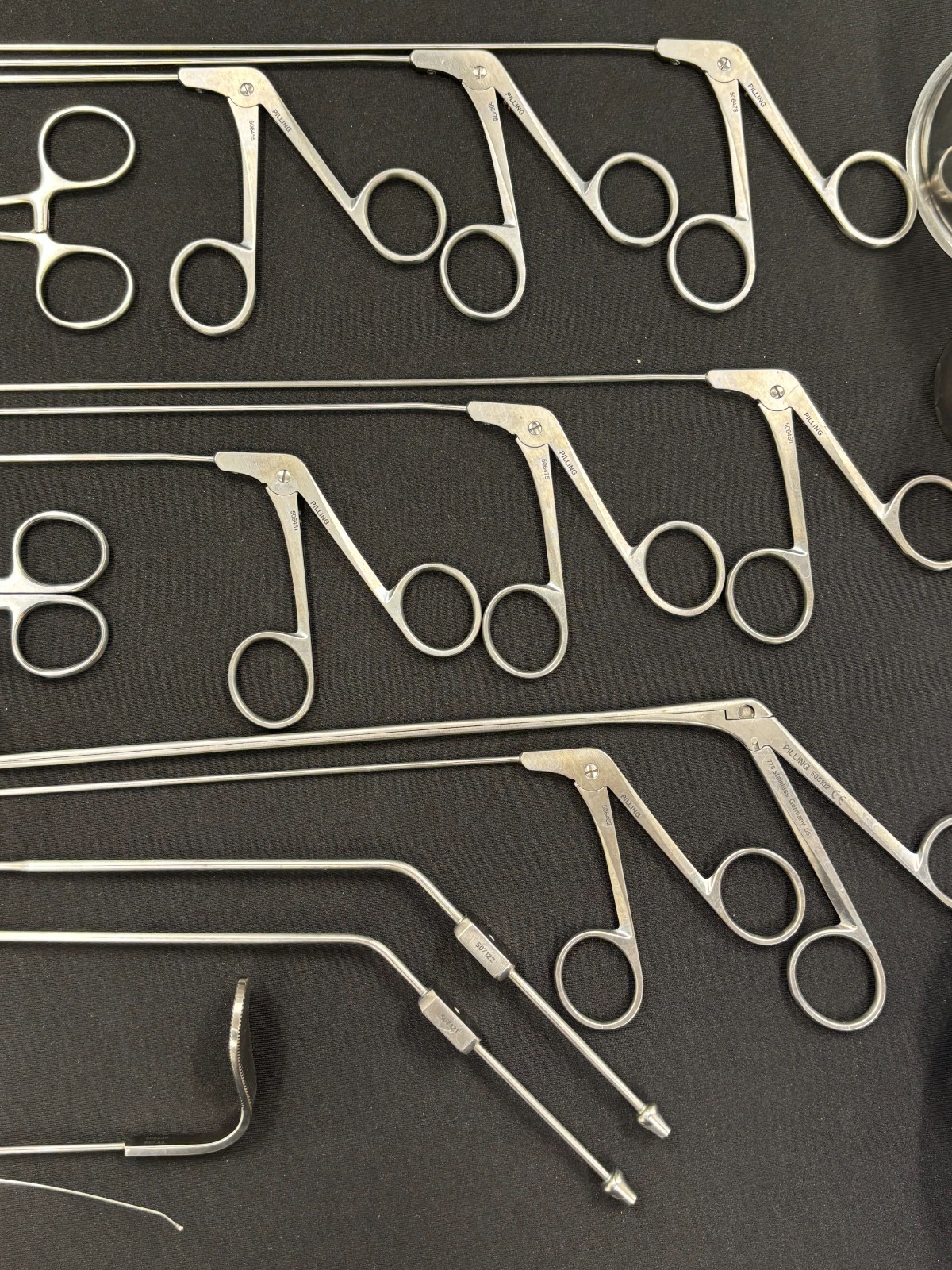 Pilling Teleflex ENT Micro-Laryngoscopy Surgical Instrument Set – 20pc Tray