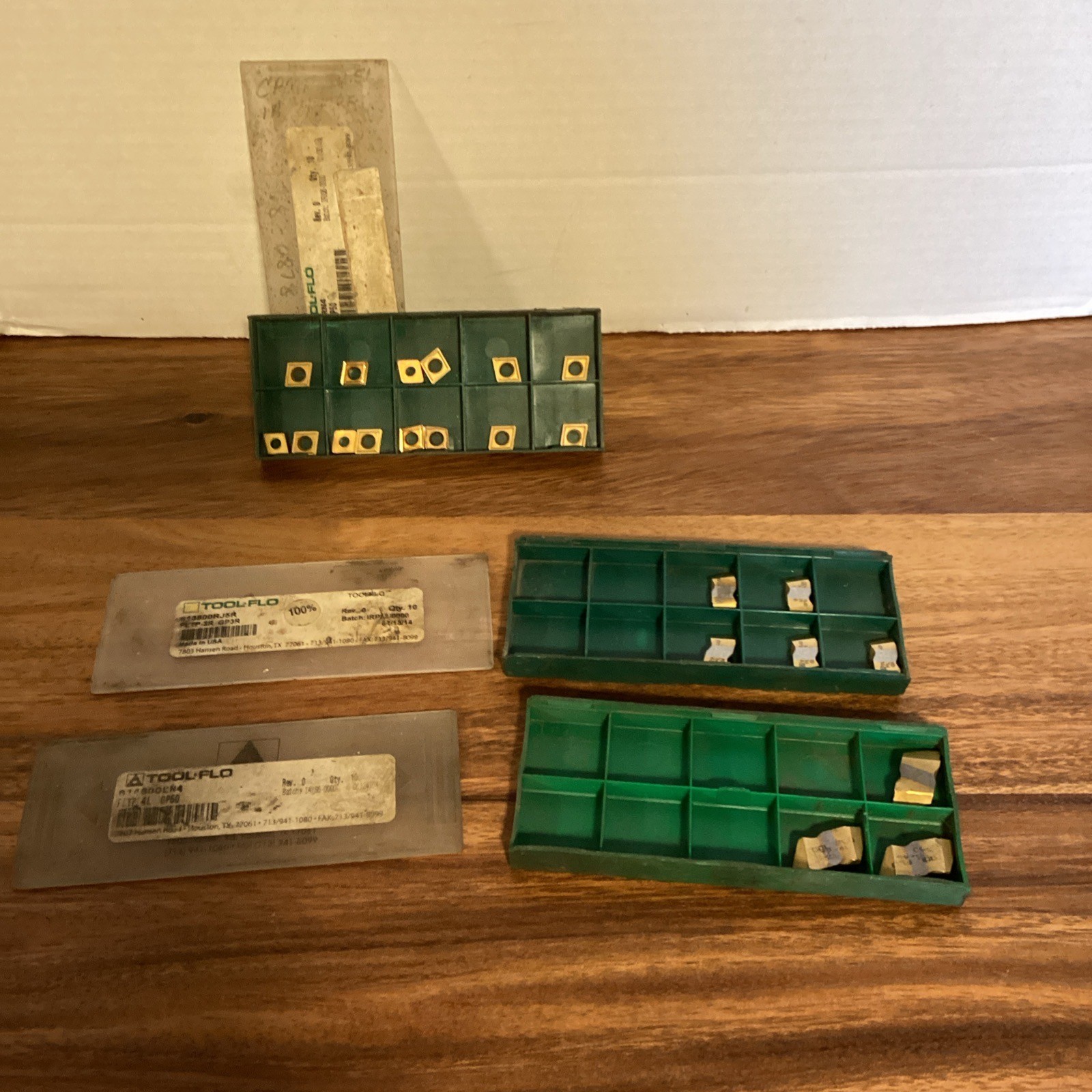 Lot of 22 ToolFlo Carbide Inserts Various Styles/Sizes (As Shown)