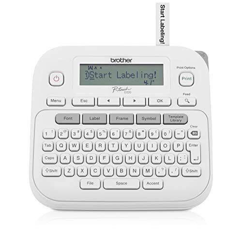 New Brother P-touch PT-D220 Home / Office Everyday Label Maker Desktop White