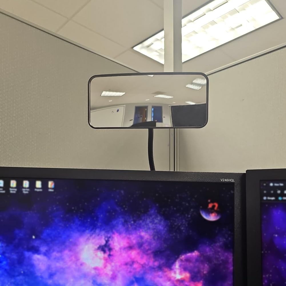 Acrylic Clip On Security Mirror 6.69″ x 2.95″ Rectangle – Flexible Convex
