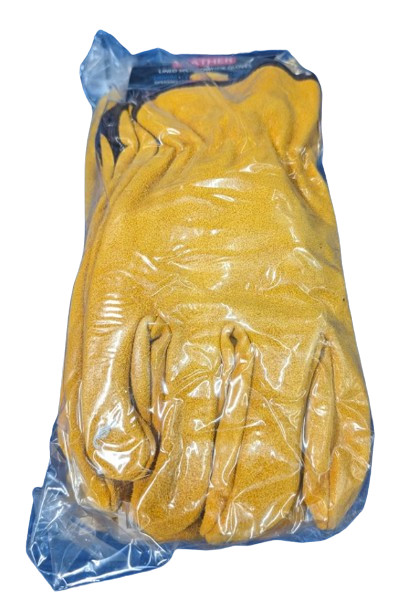Lined Split Cowhide Leather Gloves Driving Construction Farming LARGE 48 CASE