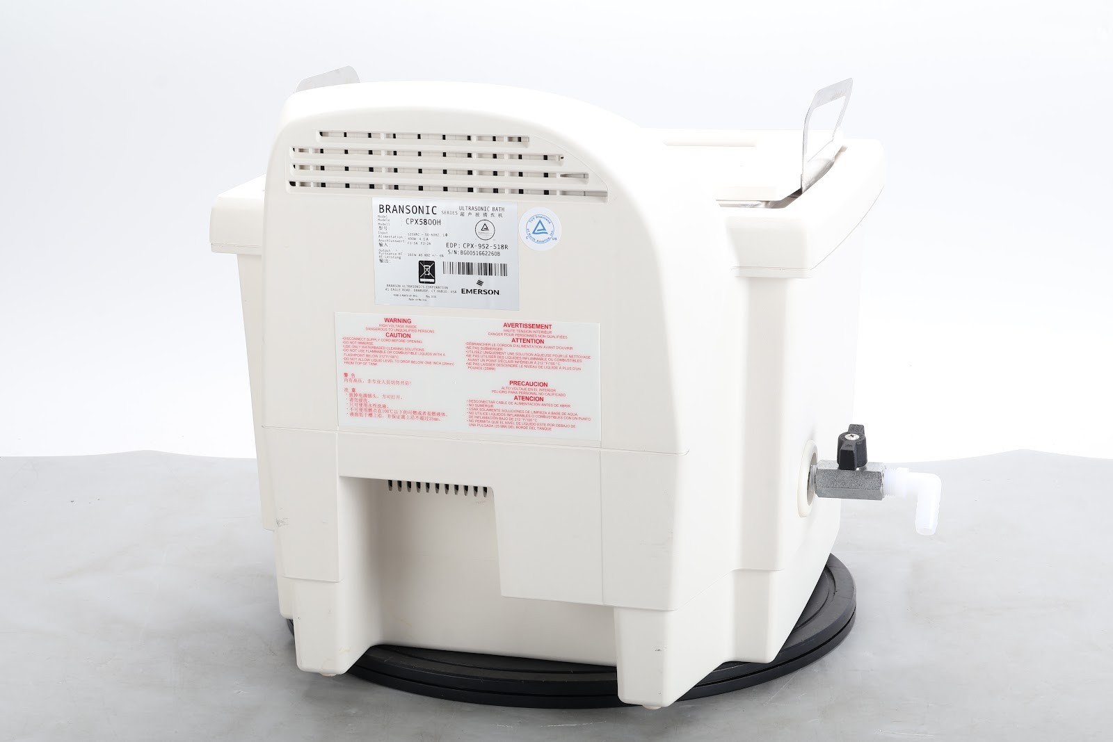 Branson CPX5800H Digital Heated Ultrasonic Cleaner With Lid and Power Cable