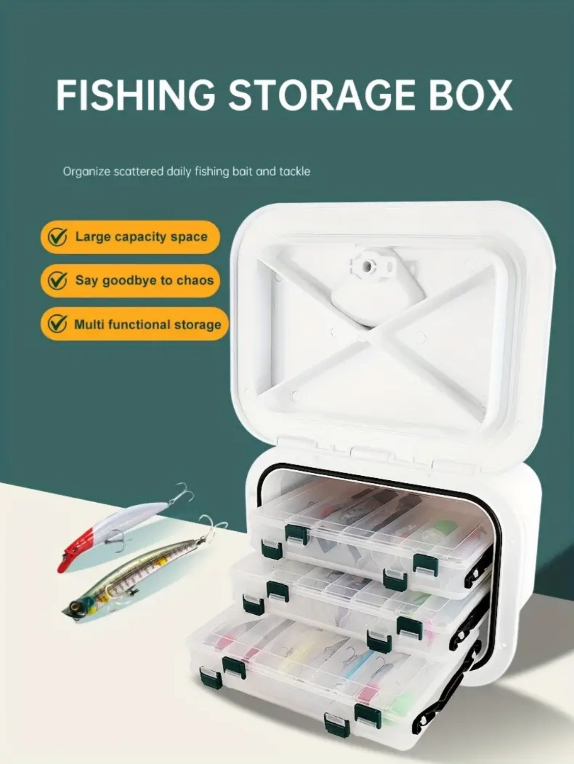 ABS Marine Storage Box with Deck Cover Hatch Lid for Organized Fishing Storage