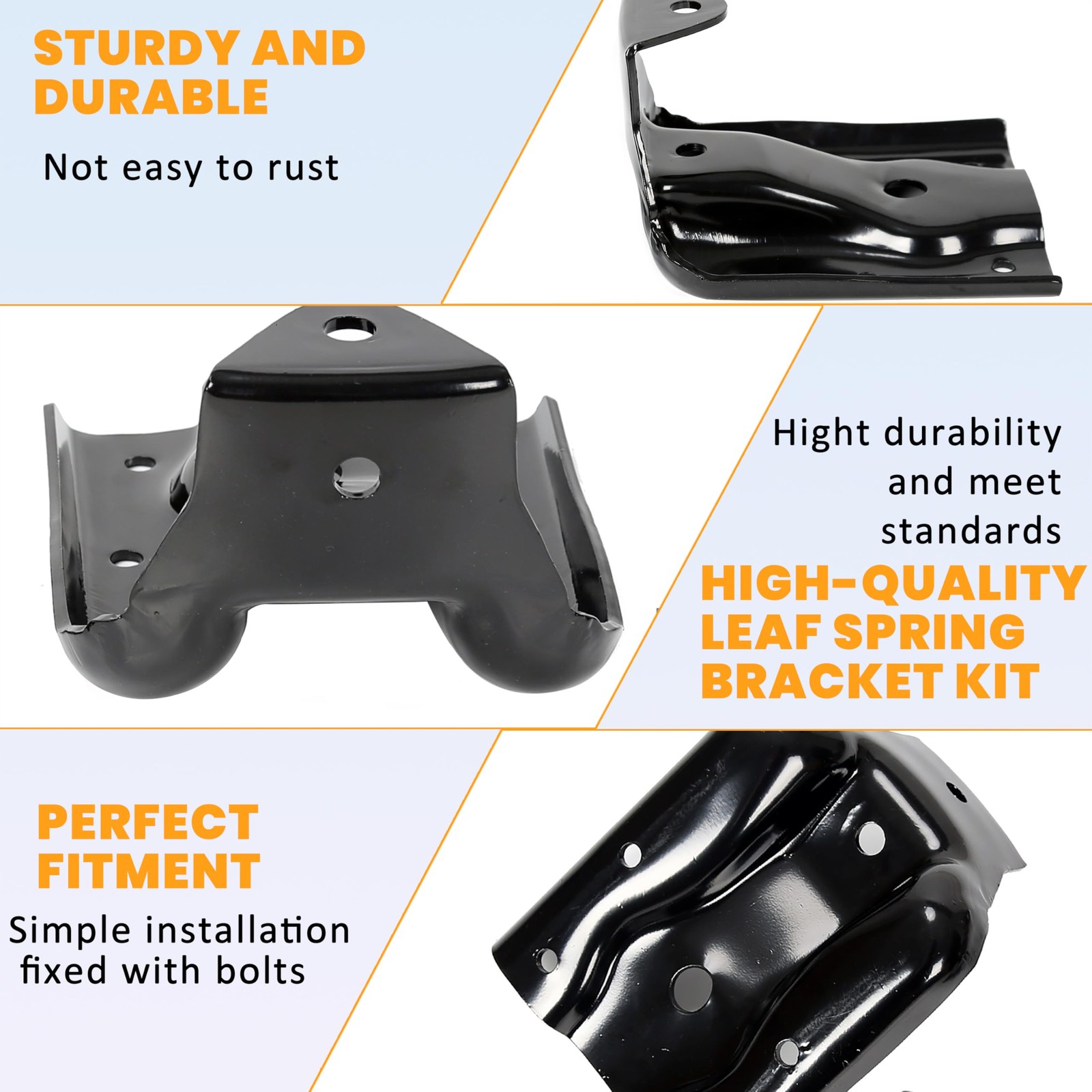 Rear Leaf Spring Bracket Kit Compatible with 1999-2015 Chevy Silverado Avalan…