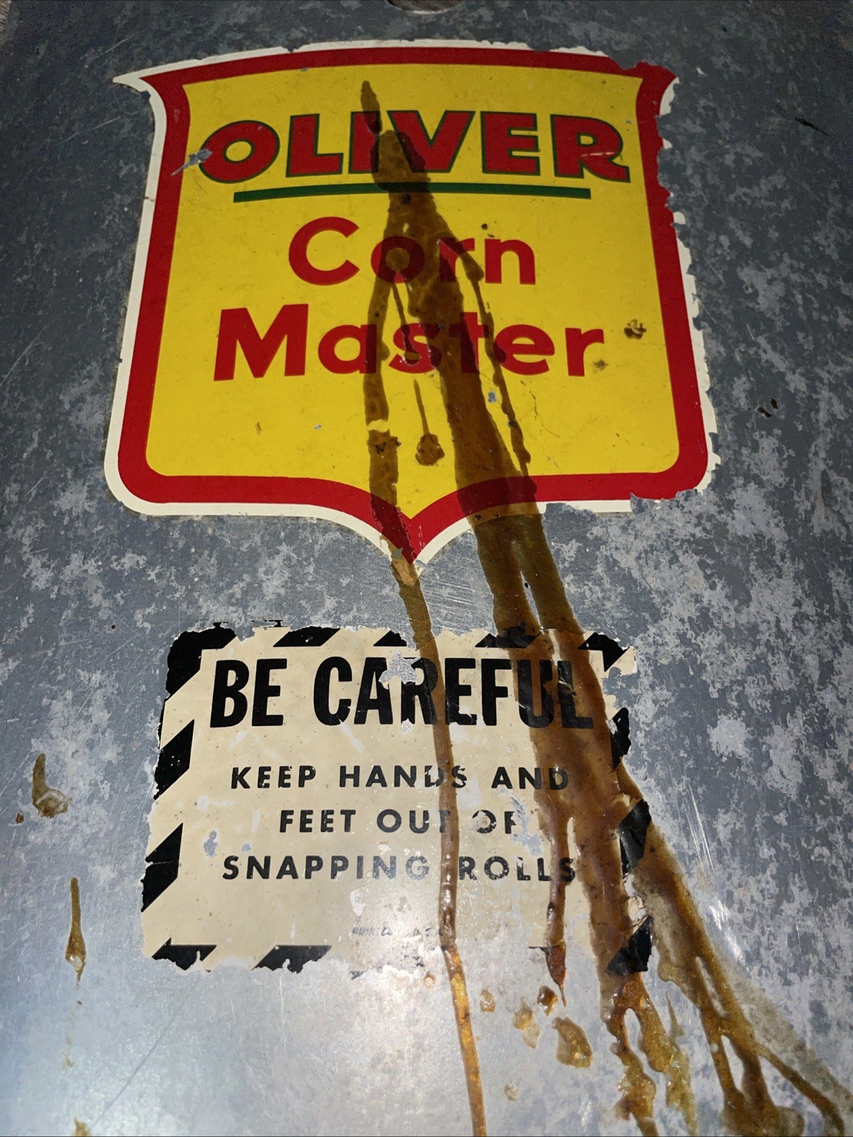 Oliver Corn Master Access Safety Panel Vintage