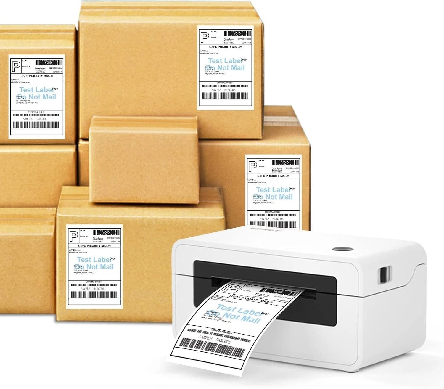 4×6 Fanfold Thermal Labels – 100 Labels Per Stack for Efficient Shipping