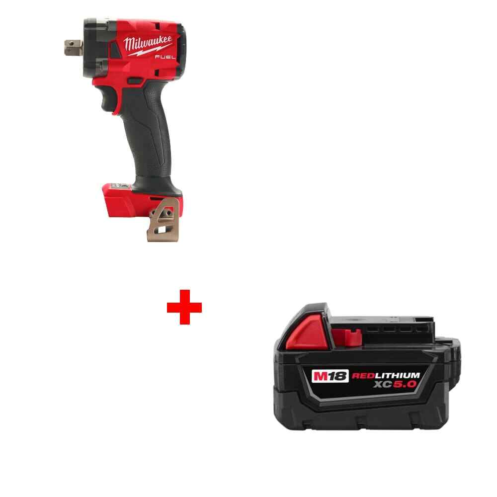 Milwaukee 2855P-20 «M18 FUEL Impact Wrench w/ FREE 48-11-1850 M18 Battery Pack