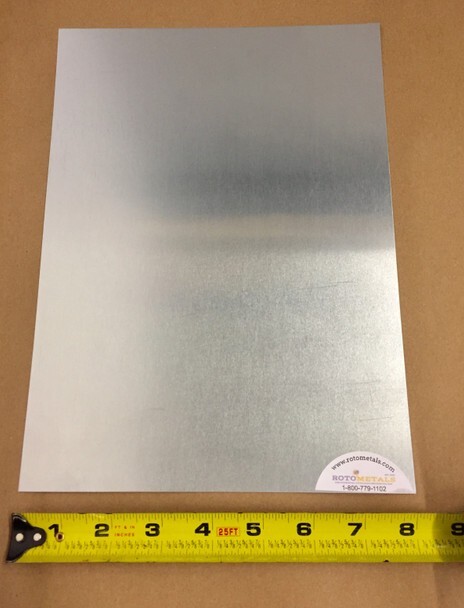 Zinc Sheet Sample 020-027″ X 8 inches X 11 inches by Rotometals