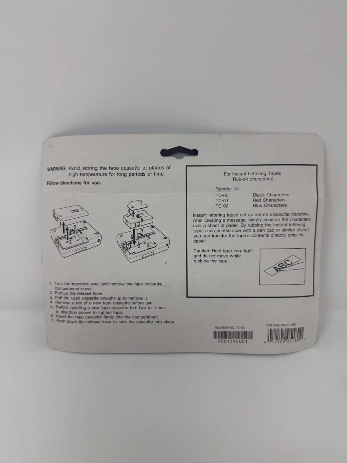 4 pack P Touch TC-50 Tape Black on Red or Yellow or Blue or Green 1/2″ x 25′ NEW