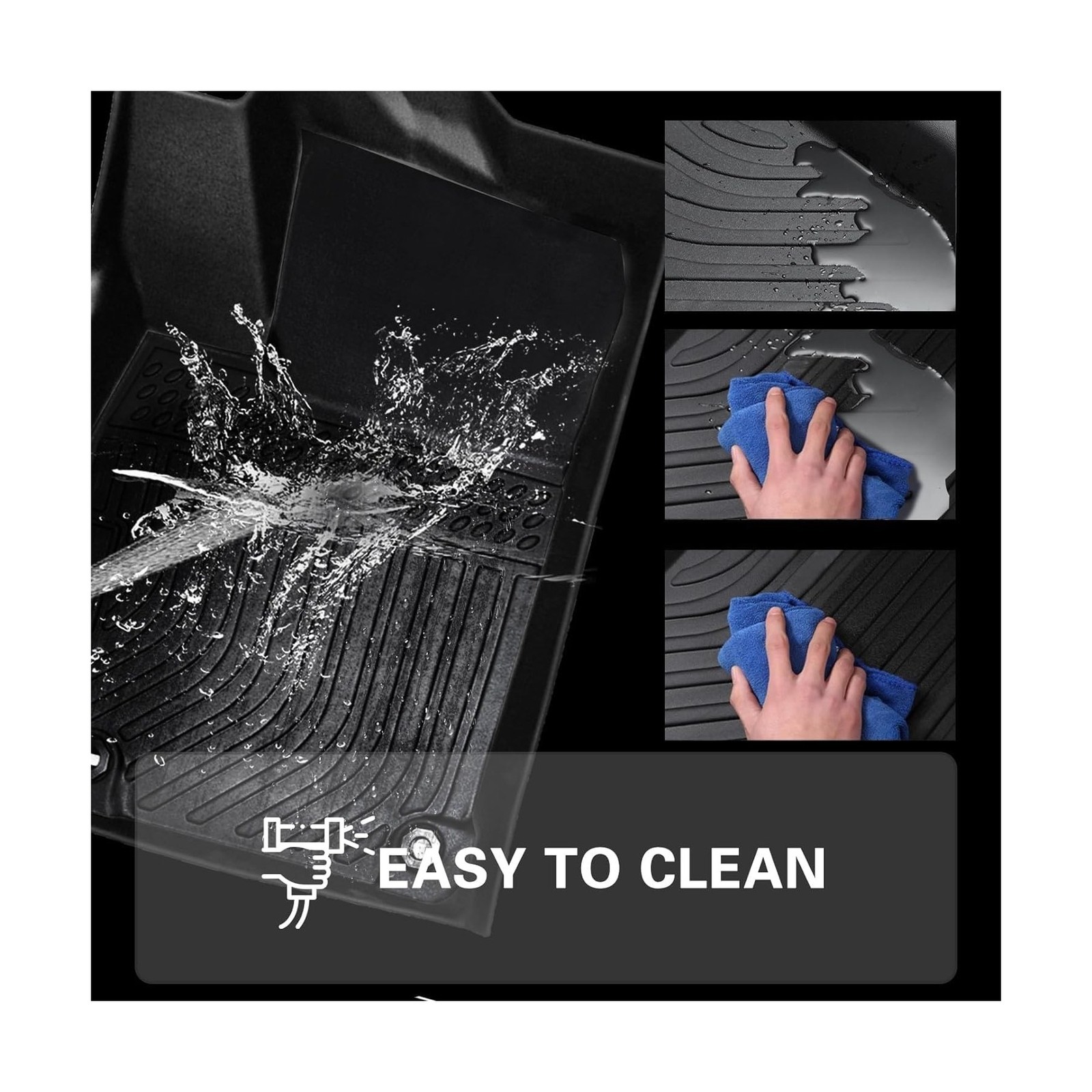 Car Floor Mats Compatible with 2013-2017 Honda Accord, All Weather Liner TPE …