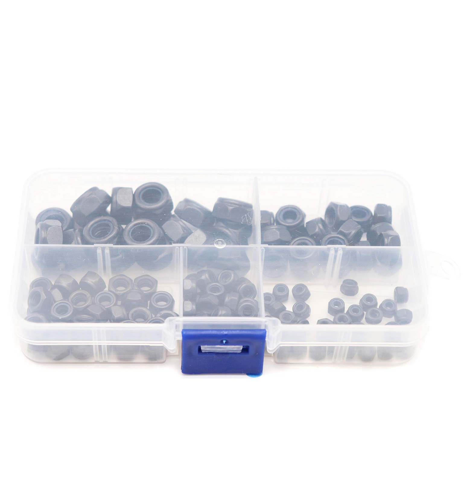 binifiMux 130Pcs Black Nylon Inserted Hex Self Locking Nuts Assortment Kit,M3…