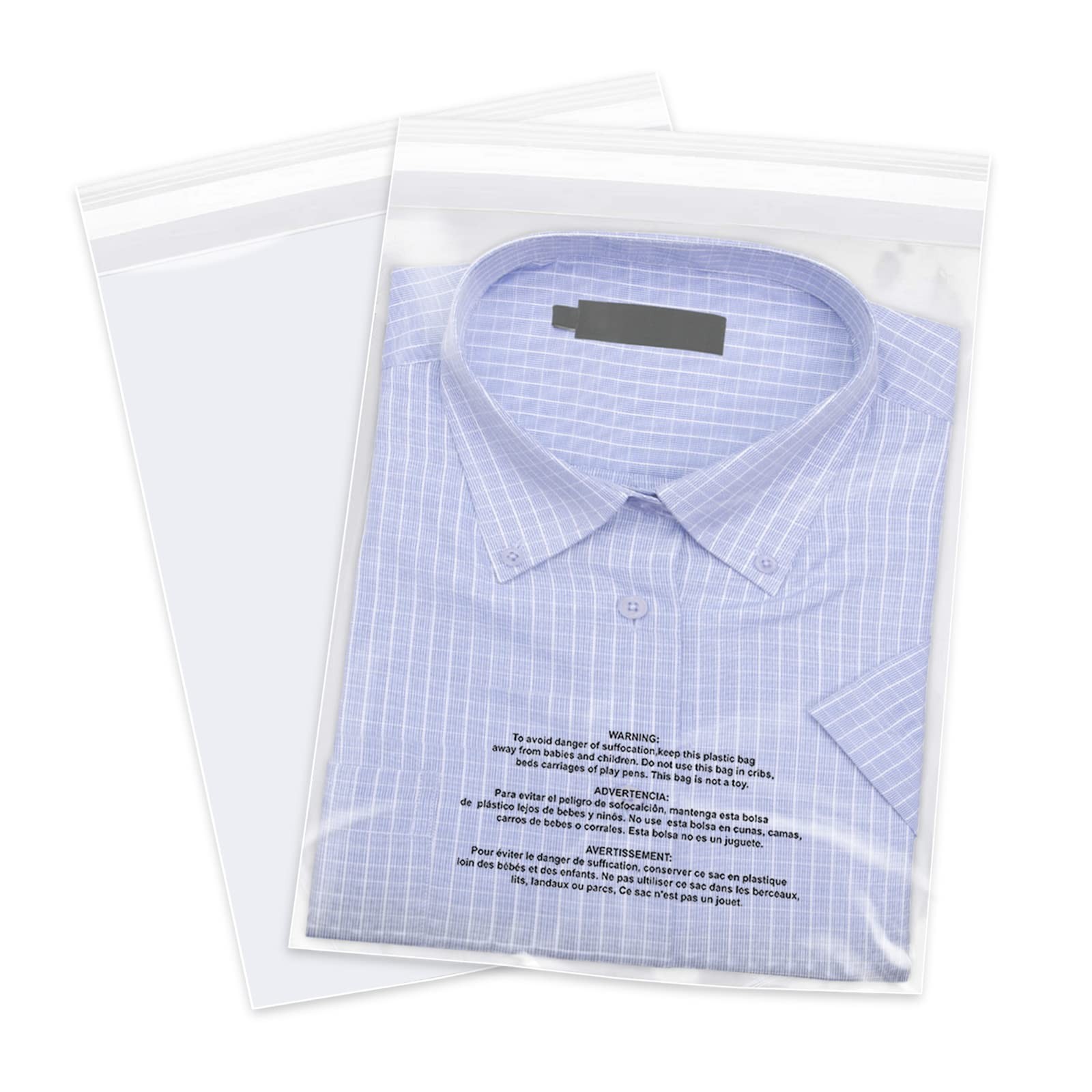 iMailer – 500 Count – 14″ x 20″ Clear Plastic Poly x 20″, Transparent