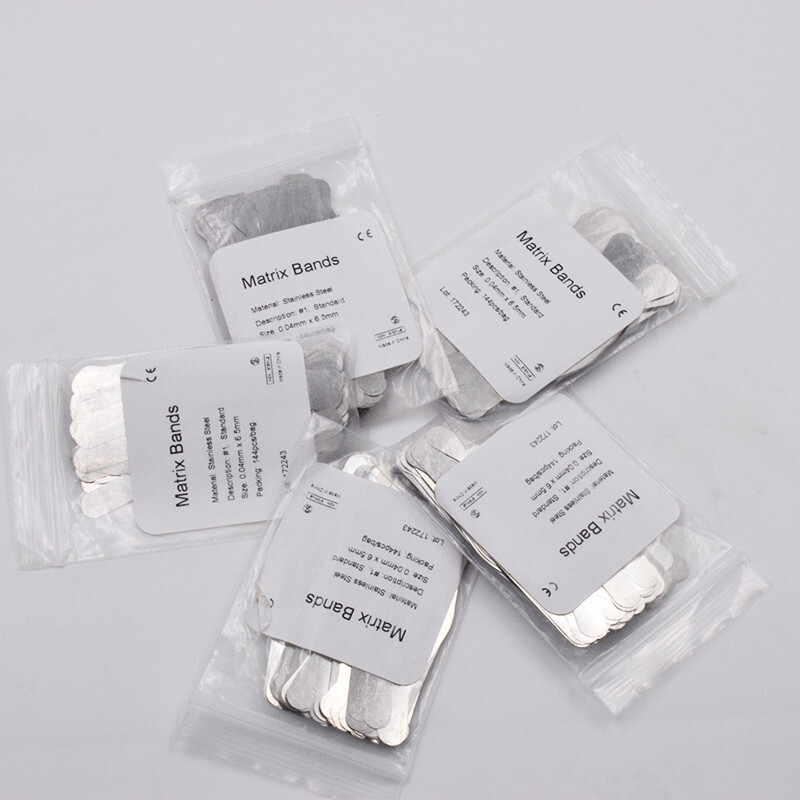 144 Pcs Dental Autoclavable Universal Stainless Steel Matrix Bands Tofflemire