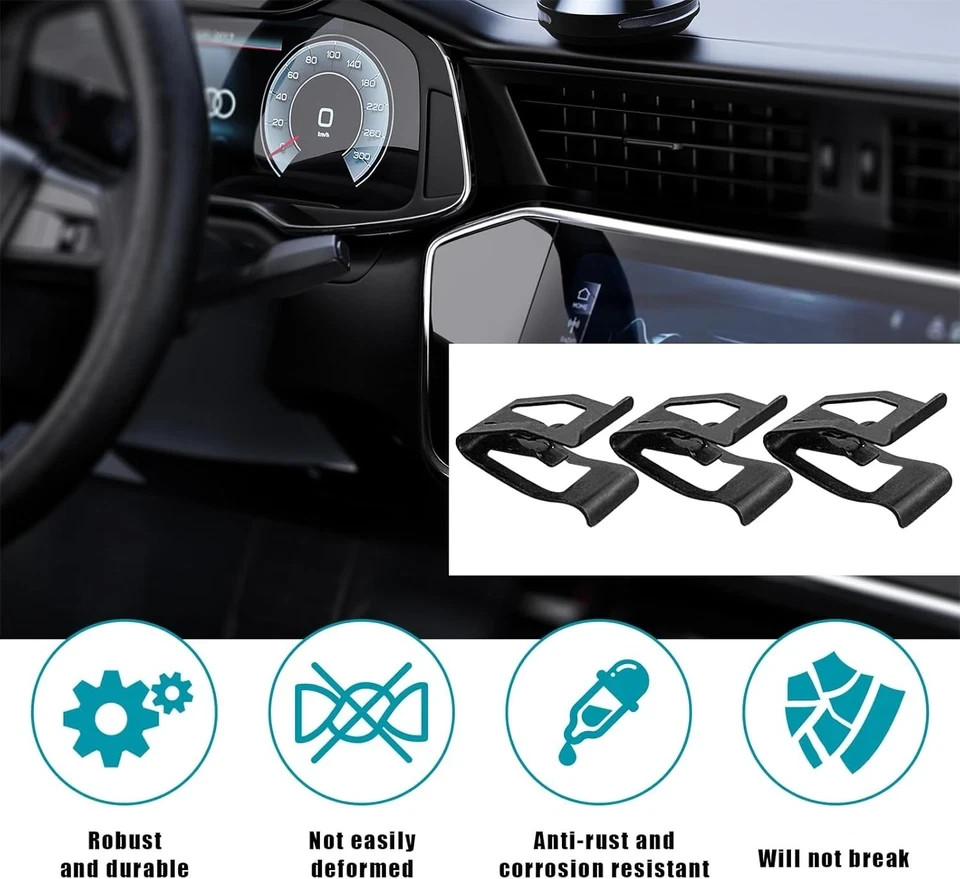 20 PCS Dashboard Trim Clips, Metal Car Front Console Dash Retainer, 20 PCS