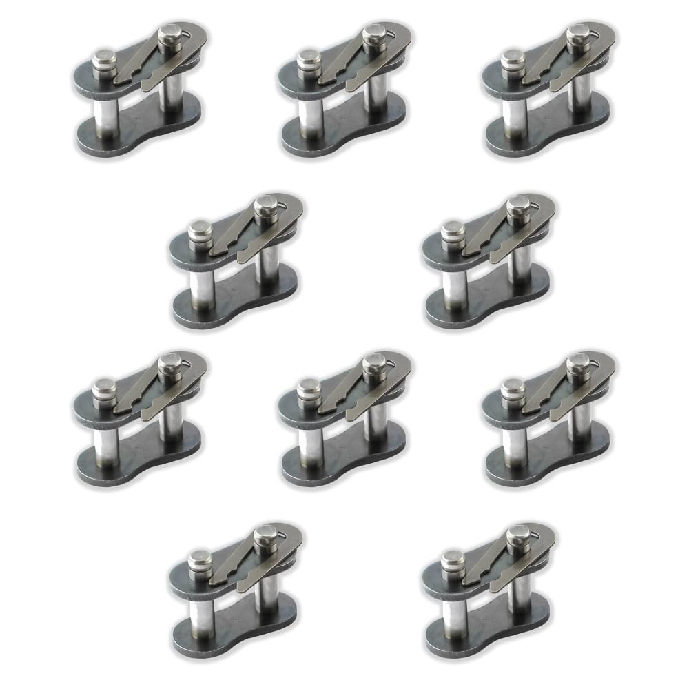 #60H Heavy Duty Roller Chain Connecting Links (10 Pack) Carbon Steel