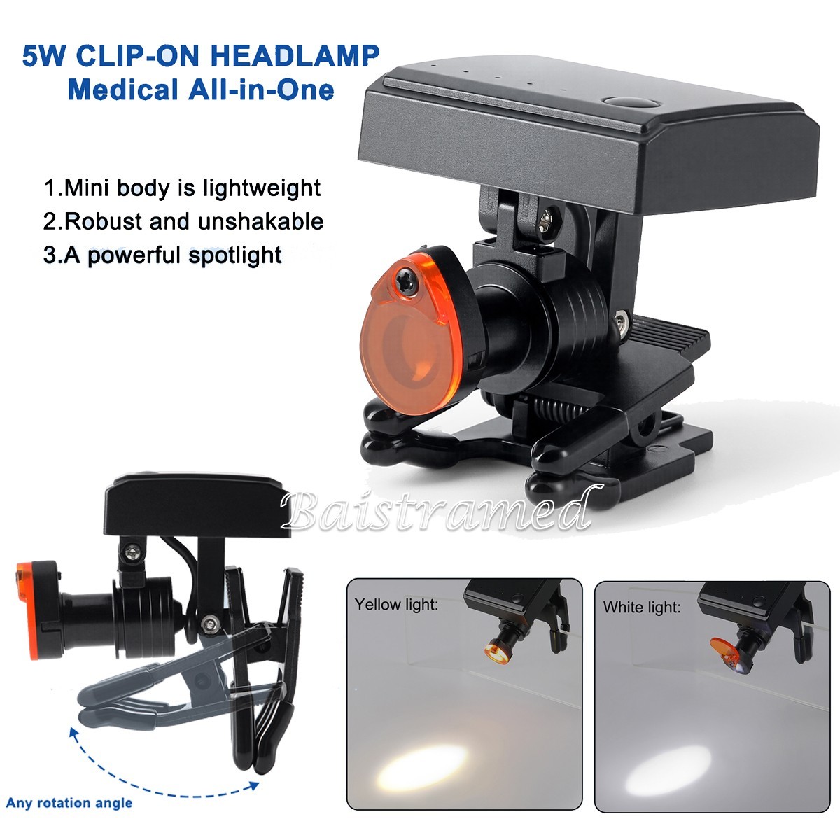 Medical Grade Dental LED Diagnostic Light 5W No Shadow 24000Lux Long Life