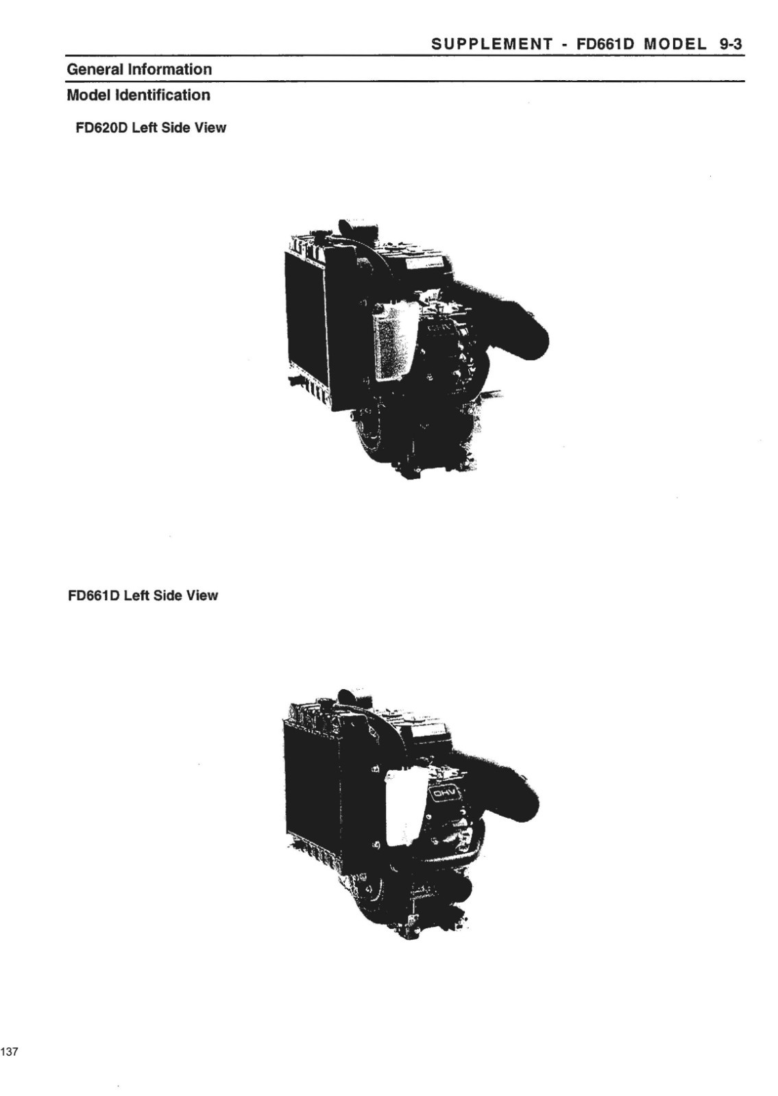 FD620D FD661D ENGINE SERVICE MANUAL FITS KAWASAKI V-TWIN 20HP + SUPPLEMENT FD661